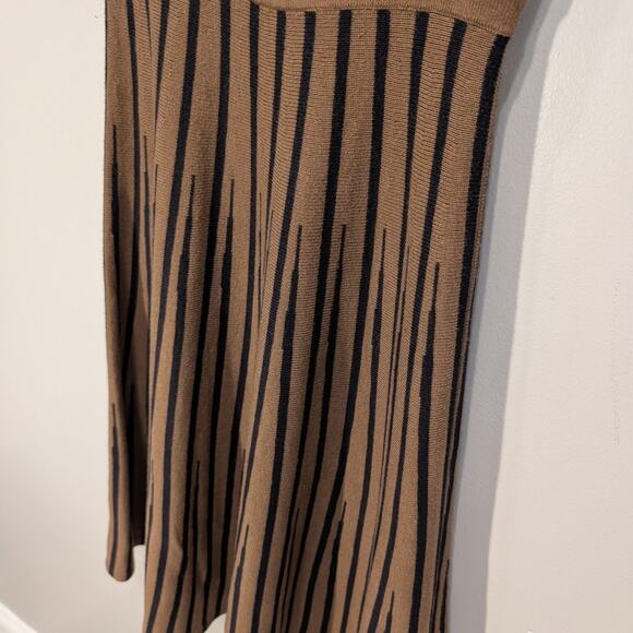 Boden Amelie Sweater Dress Brown Black Chevron Wool Blend Fit Flare Size - 4 - Picture 5 of 6